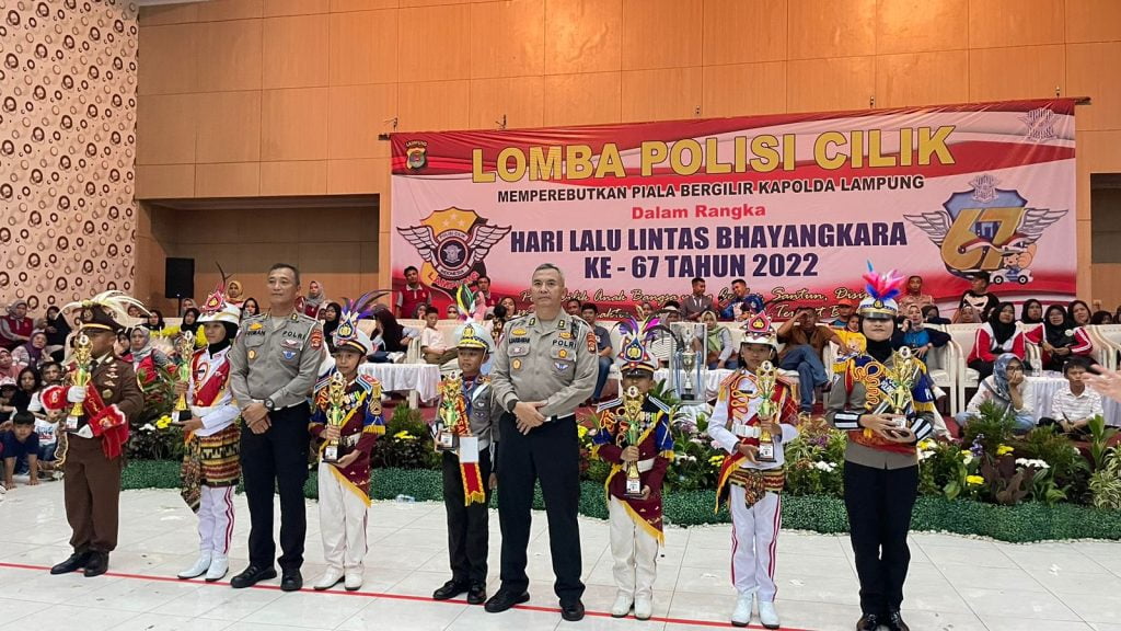 Wakili Polres Lampung Tengah, SDN7 Bandarjaya Sabet Juara Umum Tiga Lomba Polisi Cilik Polda Lampung