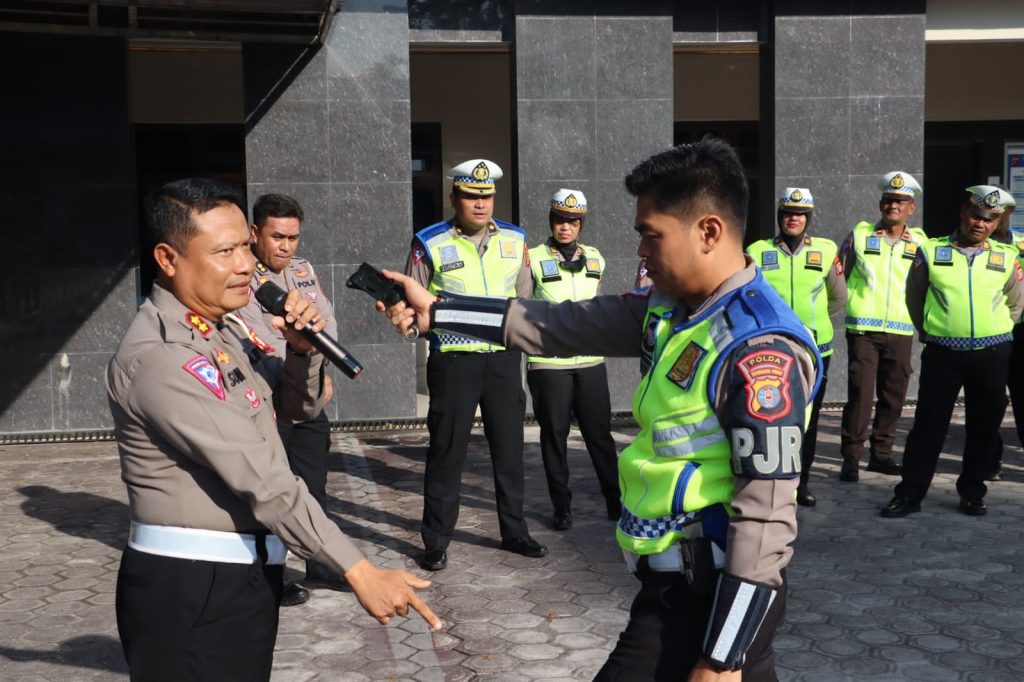 Ditlantas Polda Kalteng Gelar Latihan menghadapi Berbagai ancaman