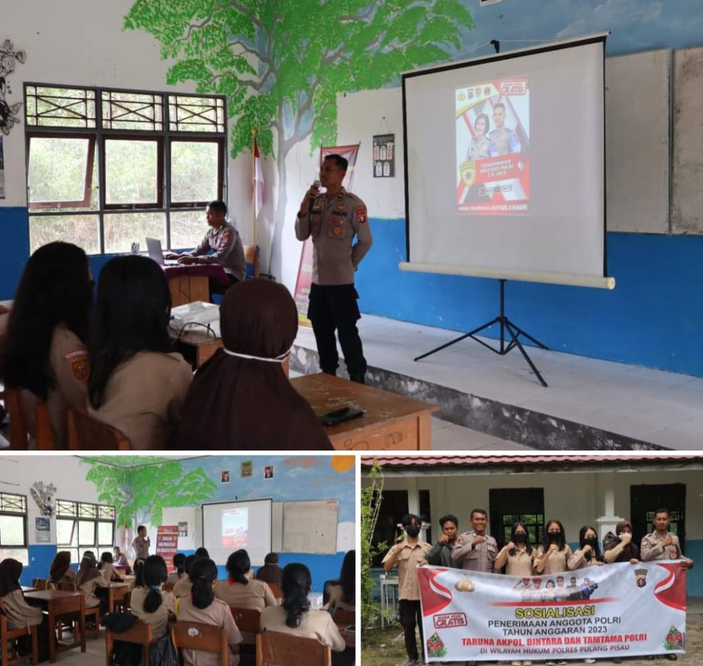 Bag SDM Polres Pulang Pisau Menggelar Sosialisasi Penerimaan Anggota Polri T.A. 2023 Ke Sekolah-Sekolah