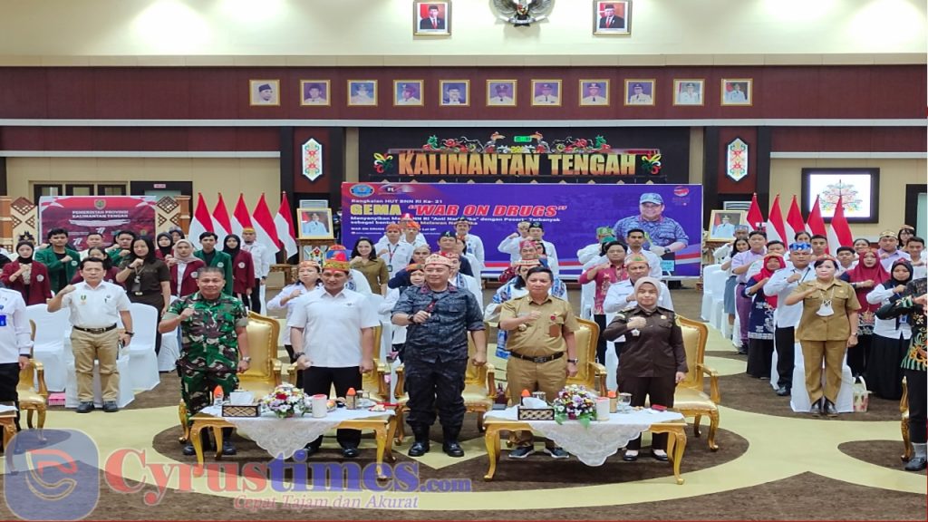 Hut ke 21 BNN RI Jadi Moment BNNP dan Forkopimda Kalteng Perang Lawan Narkotika