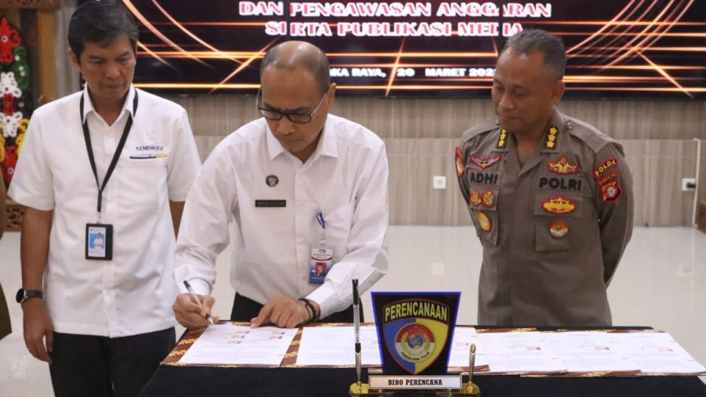 Tingkatkan Kinerja Di Bidang Perencanaan, Karorena Polda Kalteng Tanda Tangan PKS
