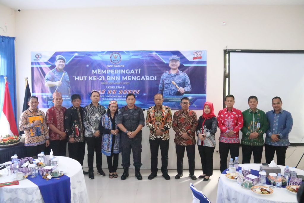 Kapolda Kalteng Hadiri Perayaan HUT BNN Ke-21 Tahun 2023