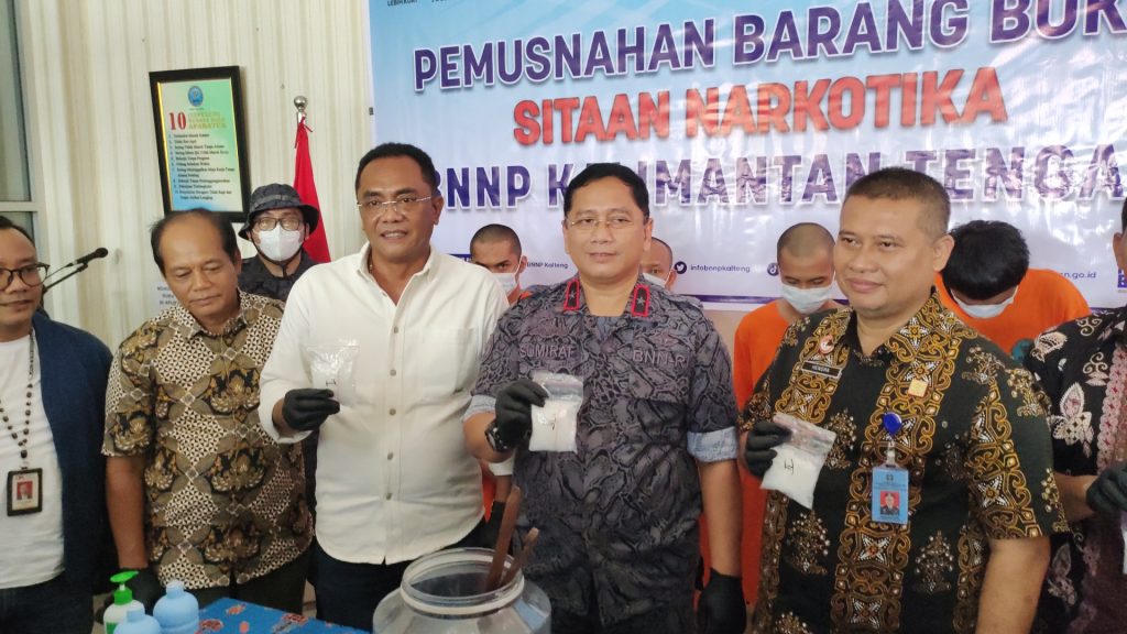 BNNP Kalteng Musnahkan 341,17 Gram Sabu Hasil Ungkap Dua Kasus