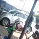 Petugas SPBU Landangan saat di lokasi