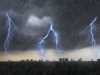 Ilustrasi Hujan Lebat petir dan Angin Kencang