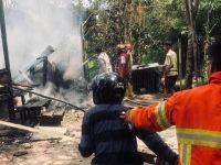 Kebakaran Rumah saat ditinggal mudik natal di Palangka Raya