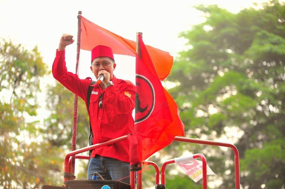 Sigit Widodo saat berorasi
