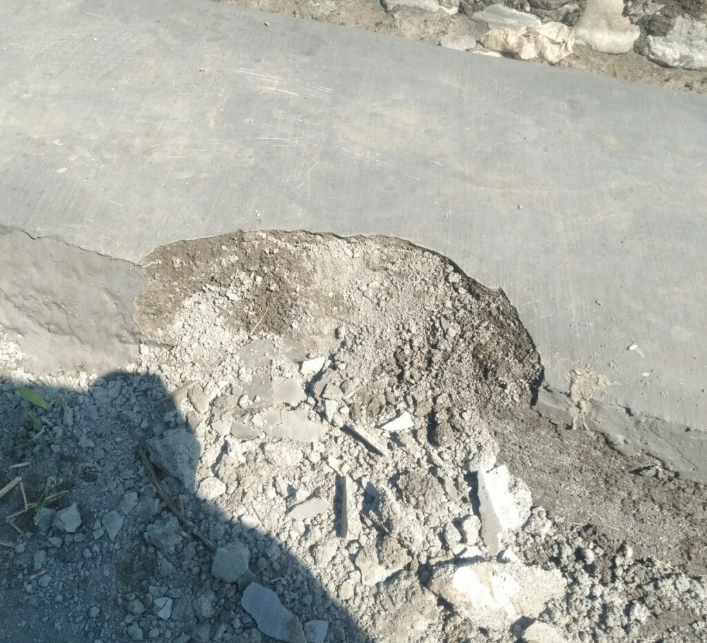Lagi dan lagi! Proyek Milik CV. Najwa Tak Seumur Jagung Sudah Hancur
