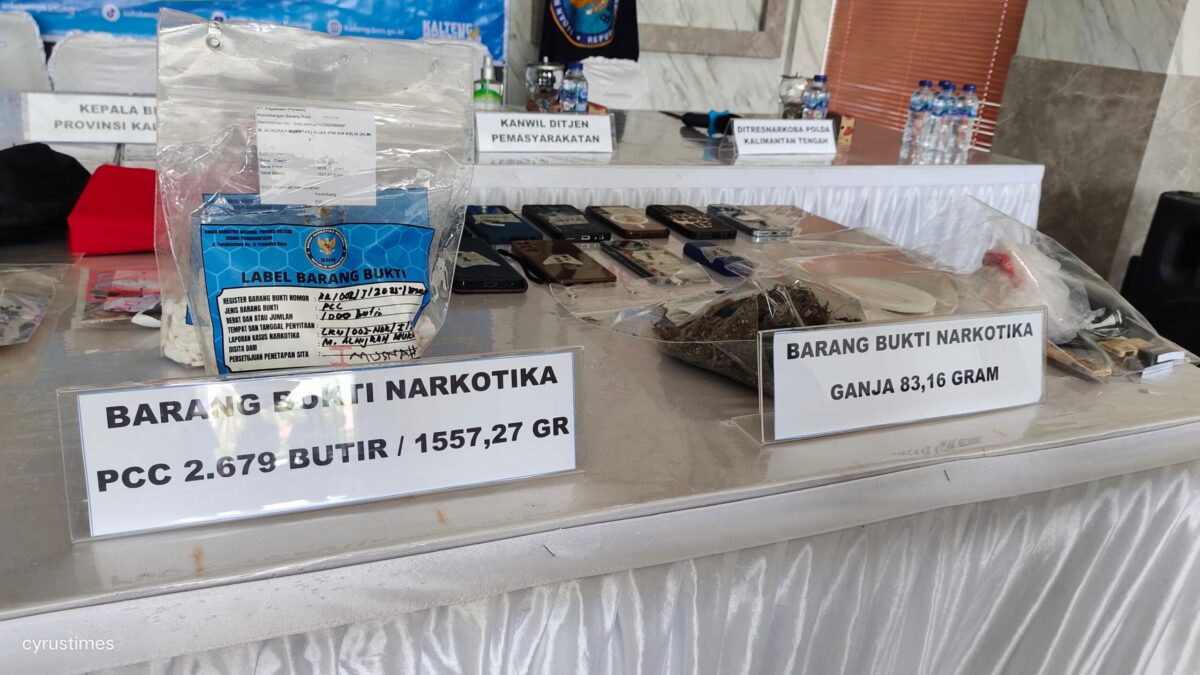 Ungkap Jaringan Narkoba Lapas, BNNP Kalteng Tangkap 10 Tersangka Termasuk Sipir