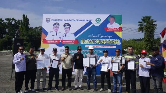 Peringatan Bulan K3 Nasional 2025 di Pasaman Barat, 12 Perusahaan Terima Penghargaan Zero Accident