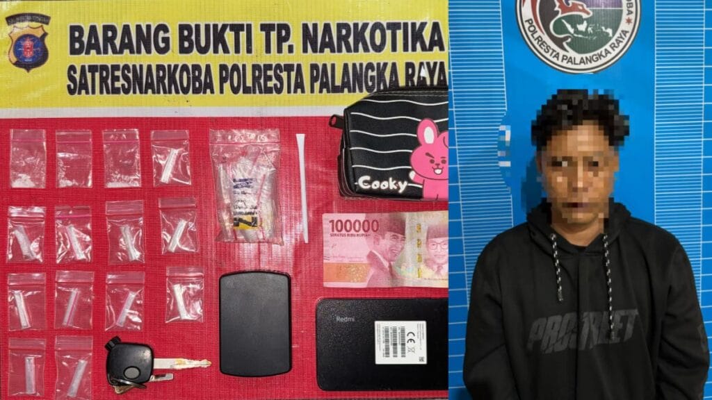 Polisi Tangkap AR Pengedar Narkoba di Wilayah Menteng Palangka Raya