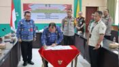 Pemkab Katingan Tandatangani NPHD dengan Polres Katingan Pasca Pilkada 2024