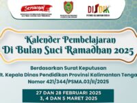 Disdik Kalteng Keluarkan Surat Edaran Jadwal Libur Siswa dan Cuti Bersama Selama Bulan Ramadan 1446 H