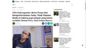 Terbitkan Rilis di Webnya Sendiri, Pemilik Akun Kaltengpedia Bantah Postingannya Mengandung Unsur Pencemaran Nama Baik