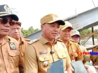 Wabup Kapuas Tinjau Lokasi Jembatan di Desa Terusan Raya yang Ambruk