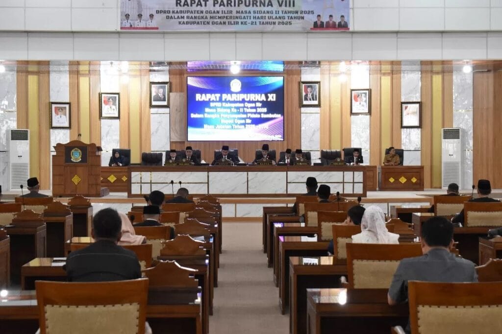 DPRD Ogan Ilir Gelar Rapat Paripurna XI Bupati Sampaikan Pidato Perdana Periode 2025-2030