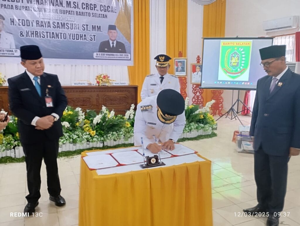 Sertijab Bupati dan Wakil Bupati Barito Selatan Periode 2025-2030