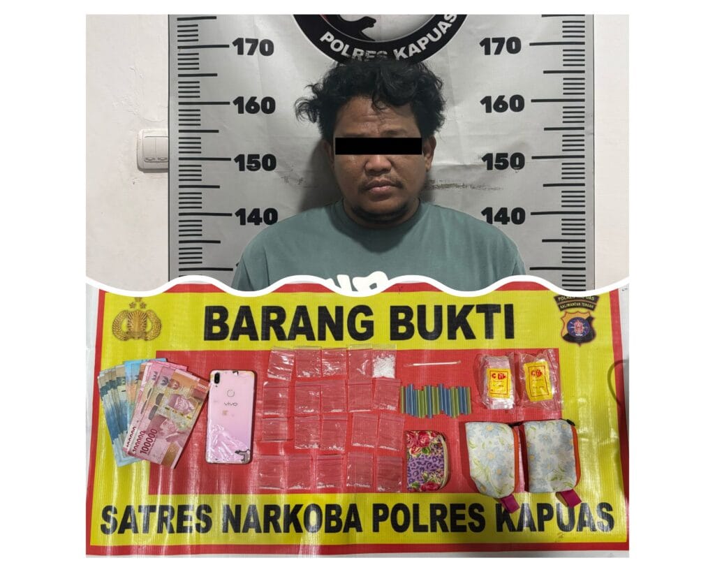 Mantap! Polisi Tangkap Seorang Warga Dadahup Diduga Edarkan Sabu 11,45 Gram