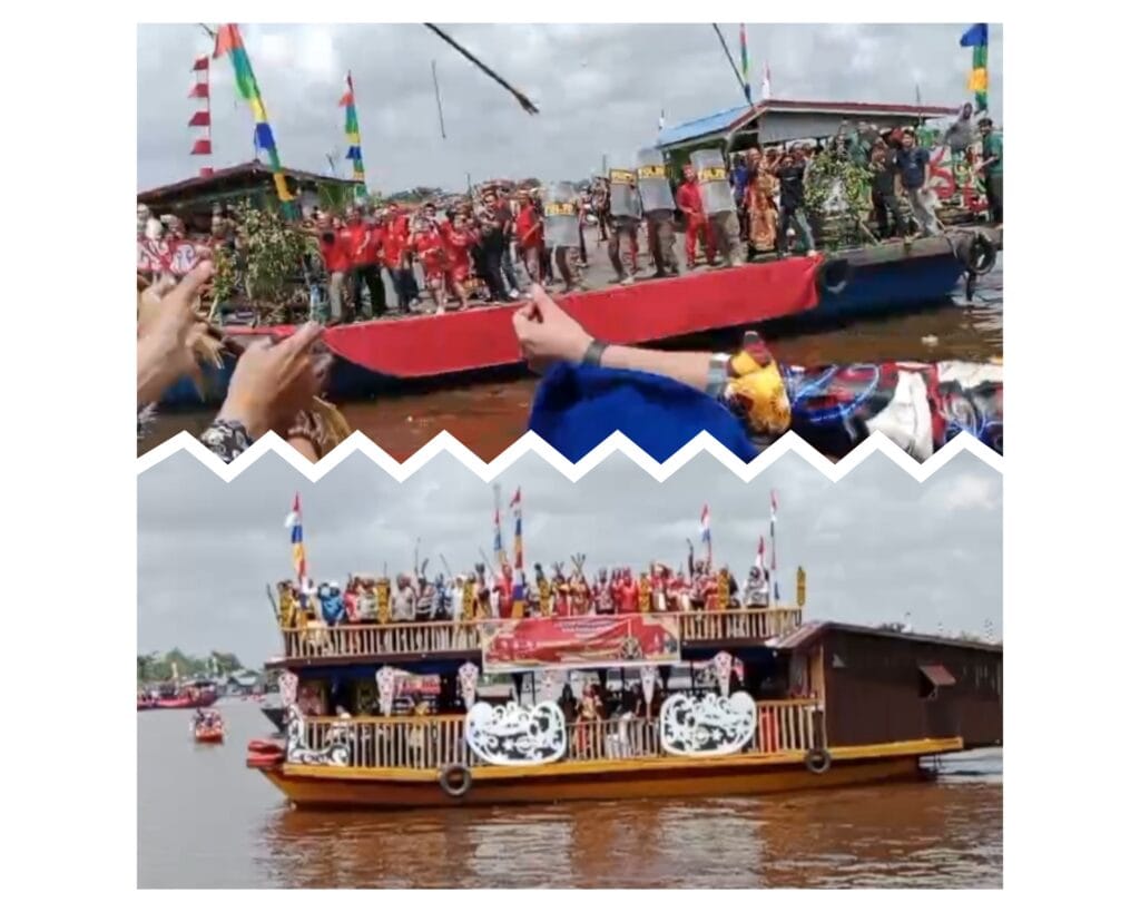 Laluhan Disertai Launching Kapal Susur Sungai di Kapuas Berlangsung Seru dan Meriah