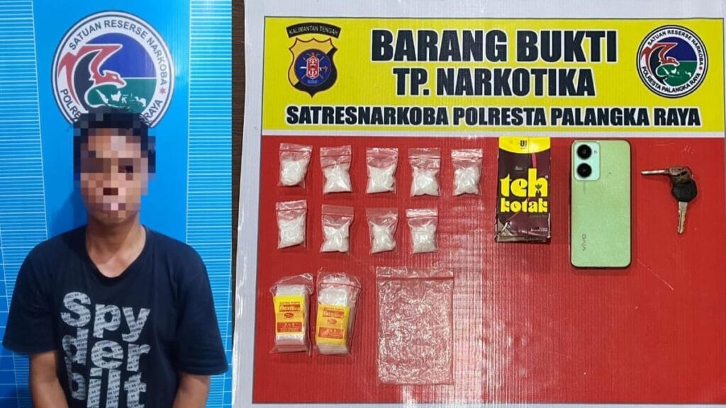 Polisi Gagalkan Penyelundupan Narkoba di Lapas Kelas IIA Palangka Raya, 8 Paket Sabu Diamankan