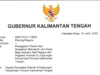 Gubernur Kalteng Terbitkan Aturan Baru Disiplin ASN, Pelanggar Terancam Dipecat