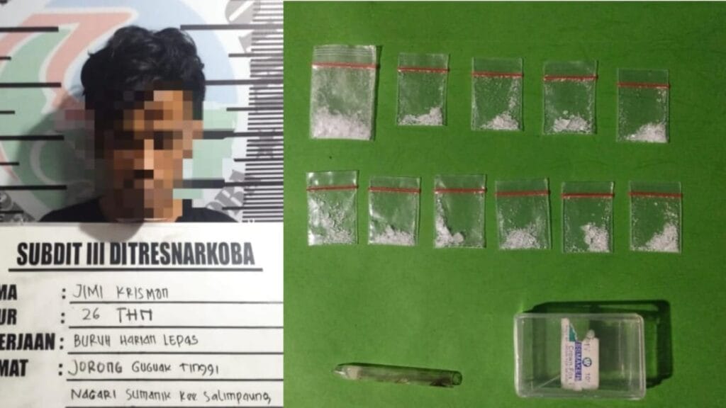 Polda Sumbar Tangkap Pengedar Sabu di Tanah Datar