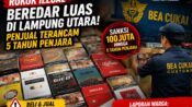 Sejumlah merek rokok diduga ilegal yang ditemukan dalam penelusuran lapangan di Lampung Utara.