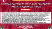 Rencana Aksi Demo Pengadilan Tinggi Palangka Raya, Masyarakat Adat Dayak Kalteng Kerahkan Ratusan Massa