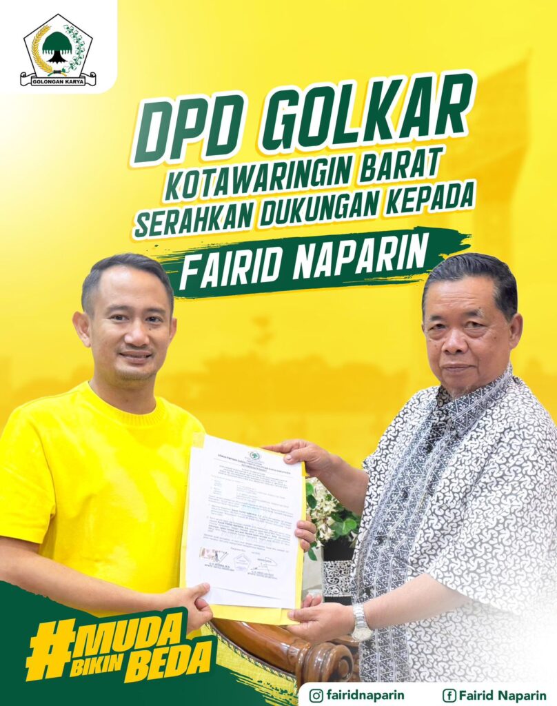 Fairid Naparin Kantongi Dukungan Golkar Kobar Jelang Musda Kalteng