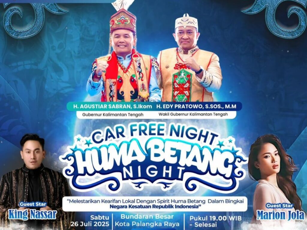 King Nassar-Marion Jola Bakal Guncang Huma Betang Night di Bundaran Palangka Raya