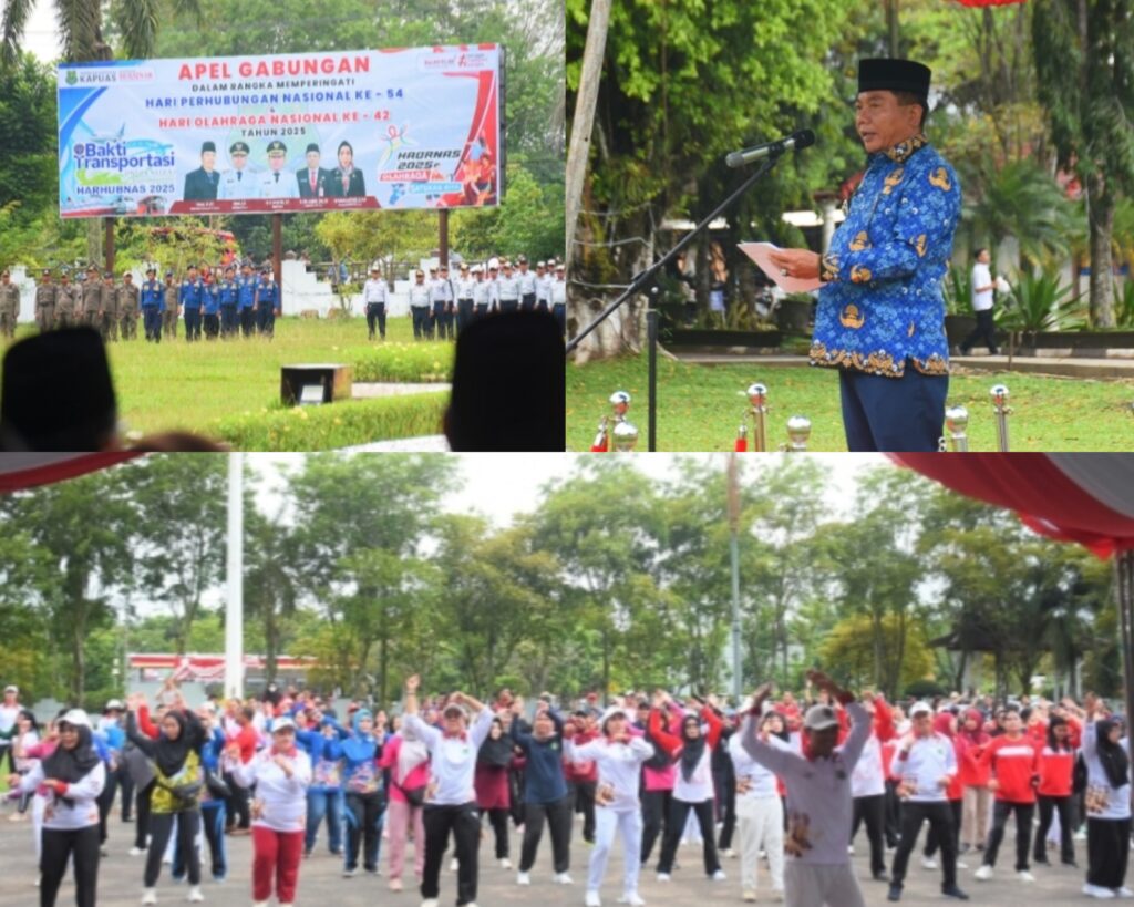 Bupati Kapuas Pimpin Apel Gabungan Peringatan Harhubnas dan Haornas 2025