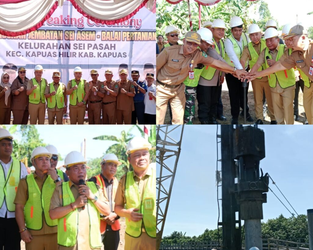 Peletakan Tiang Pancang Jembatan Sei Asem: Jalan Baru untuk Pengembangan Pertanian Kapuas