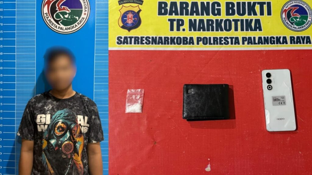 Polresta Palangka Raya Ringkus Pria Simpan 1,59 Gram Sabu