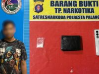 Polresta Palangka Raya Ringkus Pria Simpan 1,59 Gram Sabu