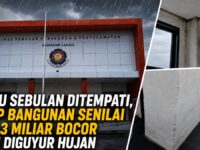 Diguyur Hujan, Gedung DPKP Kapuas Senilai Rp7,3 Miliar Bocor