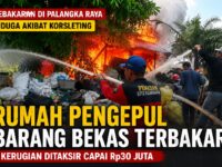 Rumah Pengepul di Palangka Raya Terbakar, Korsleting Diduga Picu Api