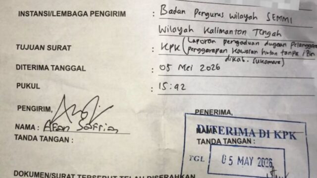 Setelah KLH, Bupati Sukamara Dilaporkan ke KPK