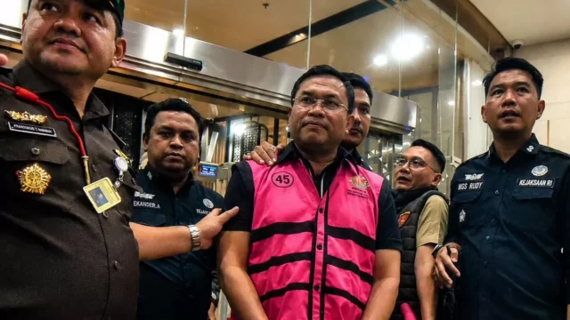 Foto Sony Sonjaya sedang menjalani proses hukum terkait kasus MBG di Jakarta.