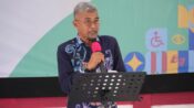 Foto Jayani sedang menyampaikan penyaluran MBG menjelang Ramadan di Palangka Raya.