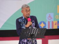 Foto Jayani sedang menyampaikan penyaluran MBG menjelang Ramadan di Palangka Raya.