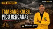 Foto Muhammad Reza Amrullah mahasiswa Akuntansi UPR sedang membahas dampak tambang di Kalimantan Selatan.