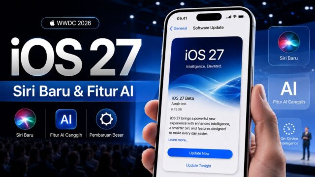 iOS 27 dikabarkan hadir di WWDC 2026 dengan Siri baru, fitur AI, konektivitas satelit, dan dukungan perangkat terbatas.