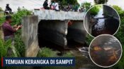 Foto kerangka mirip manusia yang ditemukan di bawah jembatan, Baamang, Sampit.
