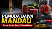 Foto pelaku penyerangan menggunakan mandau di Palangka Raya.