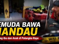 Foto pelaku penyerangan menggunakan mandau di Palangka Raya.