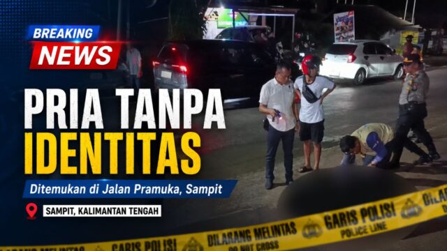 Mayat Pria Tanpa Identitas Ditemukan di Jalan Pramuka Sampit