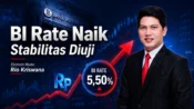 Foto Ekonom Muda Kalteng Rio Kriswana sedang membahas BI Rate Naik