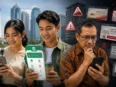 Ilustrasi masyarakat menggunakan layanan keuangan digital di tengah maraknya pinjol ilegal dan scam keuangan.