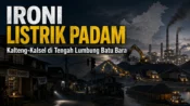 Ilustrasi pemadaman listrik bergilir di tengah ironi Kalimantan sebagai salah satu pemasok utama batu bara nasional.