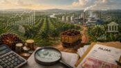 Ilustrasi perkebunan sawit dan aktivitas industri CPO di Kalteng.